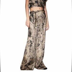 NWT zara printed pareo trousers